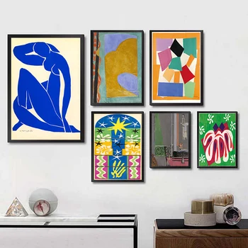 Ev Dekorasyon Sanat Duvar Resimleri İçin Oturma Odası Poster Baskı Resim Sergisi Fransız Henri Matisse