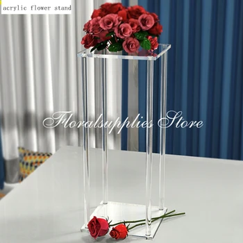 Yüksek kaliteli Şeffaf akrilik Çiçek Standı Düğün masa centerpiece dekorasyon geçit ayağı sütun çiçek standı parti dekorasyon