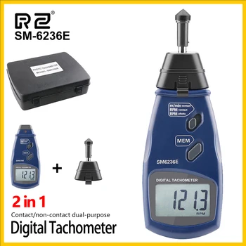 RZ Yüksek Kaliteli Dijital Lazer Takometre RPM Metre Temassız Rotasyon Veri Deposu Tach Ölçüm Araçları SM6236E