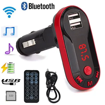 Uzaktan Bluetooth Kablosuz FM Verici MP3 Müzik Çalar Handsfree Araç Kiti USB Desteği USB disk ve SD kart