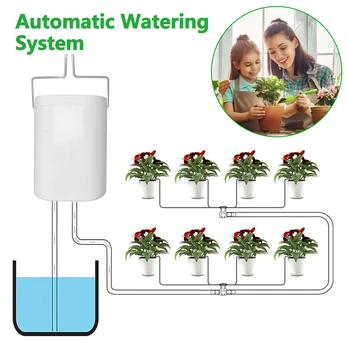 DIY Otomatik Sulama Sistemi Yağmurlama Damla Sulama Kiti Sulama Pompası Zamanlayıcı Tatil Bitki Çiçek Sulama Cihazı Bahçe İçin