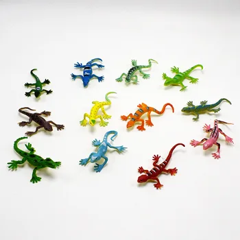 10 ADET boyalı kertenkele ve gecko hayvan modelleri Boyalı Kertenkele Hayvan Modeli çocuk Eğitici Oyuncaklar Aksiyon ve oyuncak figürler Bebek