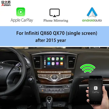 AZTON Araba Kablosuz CarPlay Infiniti QX60 QX70 Tek Ekran 2015-2020 Android Otomatik Apple CarPlay Arayüzü Modülü