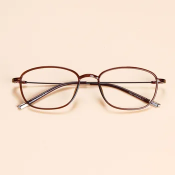 Öğrenciler Tungsten Ultem Gözlük Çerçeveleri Retro Yuvarlak Gözlük Erkek Kadın Miyopi gözlük çerçeveleri Kore Şeffaf Lens Moda Gözlük