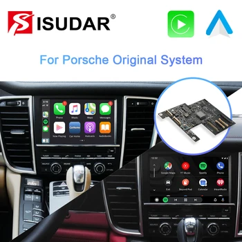 ISUDAR Carplay Modülü Porsche / Panamera / Cayenne / Macan / Cayman / Boxster 911 718 PCM 3.1 Android Otomatik AI Kutusu Sürüm 2 Multimedya
