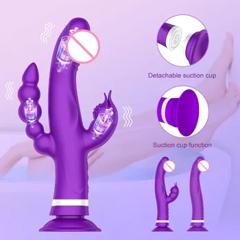 Yapay penis Penis Tavşan G Noktası vibratör masaj aleti Ayrılabilir Vantuz Kaldırmak Seks Oyuncakları Klitoris Stimülatörü Kadınlar İçin 18