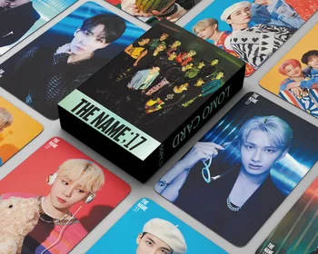 55 ADET Kpop On Yedi Lomo Kartları Yeni Fotoğraf Albümü Adı: 17 K-pop HD Yüksek Fotocard İmleri Minnie Fotoğraf Baskılar Resimleri Fanlar