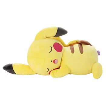 Sıcak anime Pokemon orijinal Uyku Pikachu peluş oyuncak doldurulmuş oyuncaklar bebek bebek Yumuşak yastık Peluş yastıklar Bir arkadaş için bir hediye 43cm