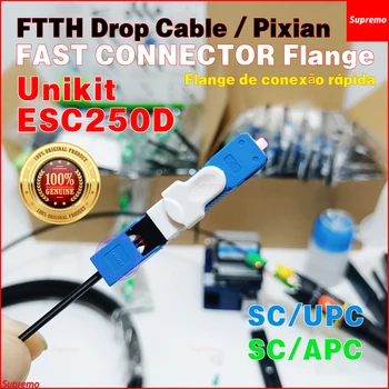 100 % Orijinal ESC250D SC UPC Tek Modlu Optik SC UPC UNIKIT Hızlı Alan Montaj Konnektörü FTTH Pixian saplama kablo