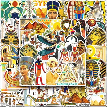 10/30/50 adet Antik Mısır Firavun Karikatür Psychedelic Etiketler Çıkartmaları Graffiti DIY Dizüstü tablet telefon PVC Sticker Çocuklar için Oyuncak