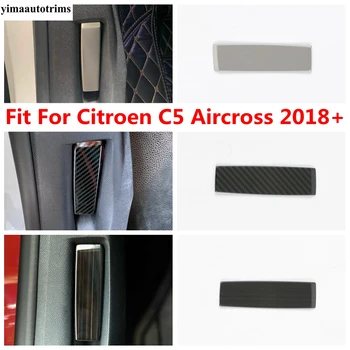 Araba Motor Kaputu Anahtarı Düğmesi Topuzu Pullu Dekorasyon Kapak Trim Citroen C5 Aircross 2018-2022 Paslanmaz Çelik Aksesuarlar