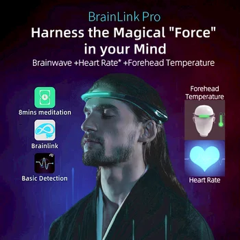 Brainlink PRO EEG Kulaklık EKG Geribildirim Odak Eğitim Kafa Bandı EEG Beyin Dalgası Duygu Algılama Çok Oyunculu İnteraktif Oyun