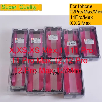 10 Adet/grup Çerçeve İle Tutkal Yapıştırıcı iPhone 14 Pro Max X XS MAX XR Orta Çerçeve Değiştirme Cam Çerçeve İphone 13 Pro Max