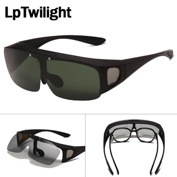 2021 Flip Up Polarize Güneş Gözlüğü Erkekler Kadınlar Plastik Çerçeve UV400 Gözlük Üzerinde Fit Açık Sürüş Balıkçılık Spor güneş gözlüğü Kapağı