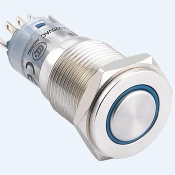 (PM162F-(A/B/12 V/A , PM162F)16mm Halka aydınlatmalı düğme.-11ZE/B/12 V/CE,ROHS