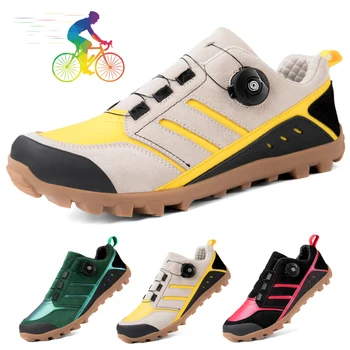 Erkek açık yürüyüş ayakkabıları bisiklet ayakkabıları kadın kaymaz bisiklet ayakkabıları aşınmaya dayanıklı nefes dağcılık sneakers