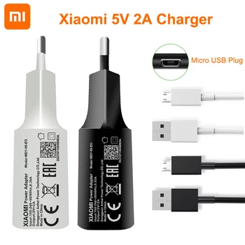 Orijinal Xiao mi mi 8 şarj 5 V 2A AB adaptörü mi cro USB C tipi kablo Seyahat şarj adaptörü ıçin mi 3 4 5 kırmızı mi not 3 3 S 3X 4X