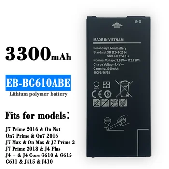 3300mAh EB-BG610ABE Cep Telefonu Pil İçin Samsung Galaxy J6 + J6PLUS SM-J610F/ J4 + J4PLUS 2018 SM-J415 / J4Core J410