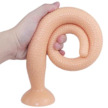60cm Süper Uzun Anal Plug Yılan Derisi Desen Kuyruk Butt Plug prostat masaj aleti Anal Oyuncaklar Kadın Erkek Anüs Masturbator Ürünleri