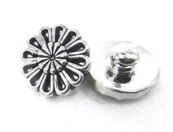Ücretsiz kargo Mini 1.2 cm charm DIY snap düğmesi metal takılar