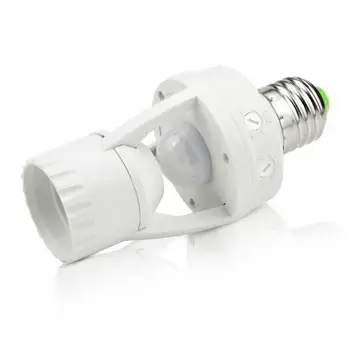 E27 B22 LED lamba ampulü Baz Tutucu PIR Hareket Sensörü Akıllı ışık anahtarı AC110V 220V Gecikme Süresi Ayarlanabilir Gündüz / Gece İki Mod