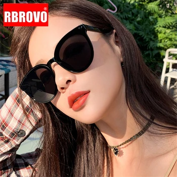 RBROVO 2021 Vintage Cateye Güneş Kadınlar Marka Tasarımcısı Okyanus Lens Gözlük Retro Alışveriş Oculos De Sol Feminino UV400