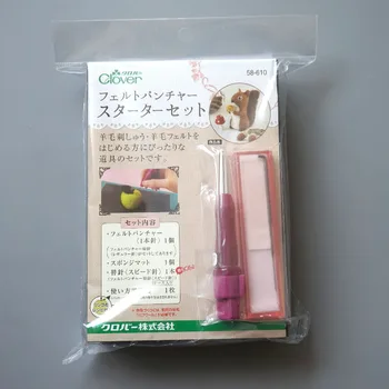 ığne keçe YONCA Japonya Kalem Tarzı İğne Keçe Aracı Pin Aplike Zımba + Keçe Köpük Ped 58-610