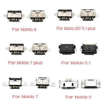 2 Adet/grup, Nokia 3 için 6 7 Artı 8 6.1 7.1 5.1 Artı X5 X6 X7 USB şarj şarj dock bağlantı noktası tak flex kablo