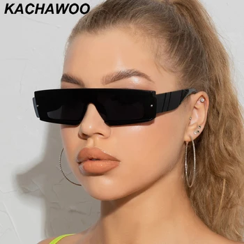 Kachawoo küçük çerçeve retro güneş gözlüğü kadın dikdörtgen leopar beyaz siyah güneş gözlüğü erkekler ıçin şık uv400 Avrupa damla gemi