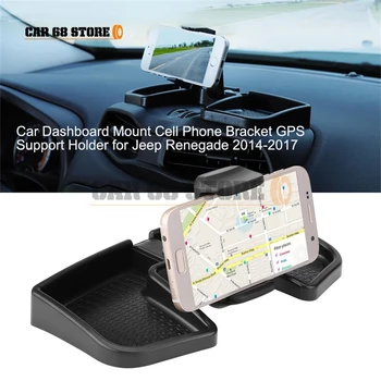 Yeni 360 ° Dönen Araba ön panel tutucu Cep telefon braketi GPS destek tutucu Yüksek Kaliteli ABS Dayanıklı Jeep Renegade 14-17 İçin