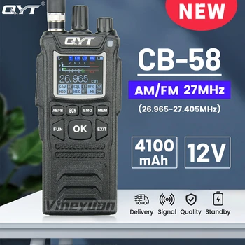 Orijinal QYT CB Radyo 27 MHz QYT CB-58 26.965-27.405 MHz FM AM Modu Vatandaş Bant Radyo CB58 4W el telsizi ile 4000mAh