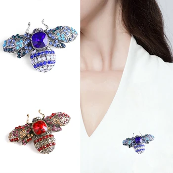 Retro Moda kristal broşlar Kadınlar için Emaye Böcek Örümcek Broş Pin Yaka Yaka Rozeti Takı Hediye Aksesuarları