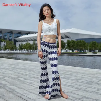 Oryantal Dans Üst Veya Etek Sling Gömlek Baskı Alevlendi Pantolon Uygulama Elbise Kadın Yetişkin Performans Giyim Yaz