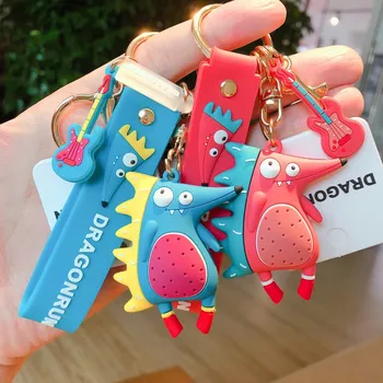 Timsah Anahtarlık Orijinal Karikatür Tilki anahtar zincirleri Çocukluk Güzel Kirpi araba anahtarlığı Kolye kız çocuk çantası Hediyeler