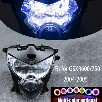 SUZUKİ için Fit 2004-2005 GSXR600 GSXR750 Motosiklet Far Şeytan Melek Göz HID projektör GSXR 600 GSX - R 750 kafa ışık K4