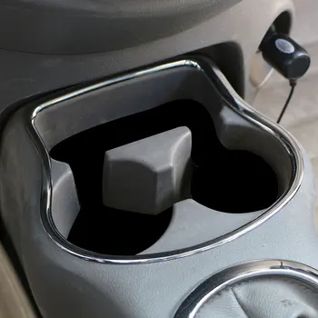 ABS Krom Ön Su Bardağı Paneli Trim Sticker Nissan Sunny için N17 Versa 2014-2017 Bardak Tutucu Kapak Çıkartmalar