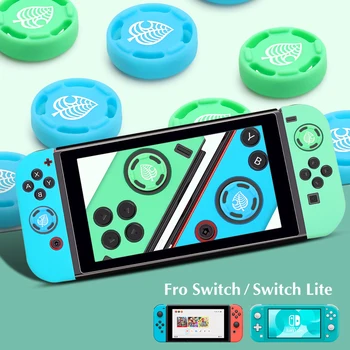 Toptan 4 ADET Yumuşak Başparmak Sapları Kapak Nintendo Anahtarı NS Lite JoyCon Analog Sopa Kapaklar Cilt JoyCon Oyun Denetleyicisi Sapları
