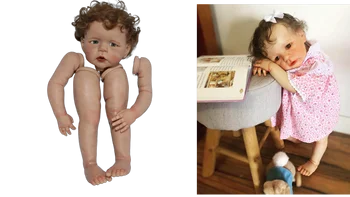 FBBD Boyalı Kiti Reborn Bebek Bebek Sandie El Köklü Saç Sanatçı Tarafından Demonte Kiti DIY Parçası noel hediyesi Bebek Kız İçin