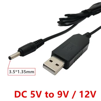 USB DC 3.5 mm x 1.35 mm Kablosu USB Güç Boost Hattı 5V için DC 9V / 12V Step UP Modülü USB Dönüştürücü Adaptör Kablosu 3.5x1. 35mm Fiş