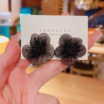 Çiçek Küpe Kişilik Kore Çiçek Saplama Küpe Kadınlar için Tasarım Zarif Akrilik Trend Küpe Brinco moda takı