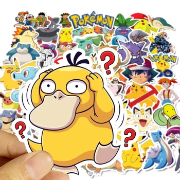 10/25/50 adet Karikatür Pikachu Anime Pokemon Sticker Vinil Su Geçirmez Su Şişesi Bagaj Dizüstü Çıkartmaları