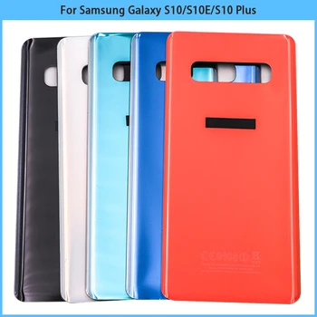 10 ADET Samsung Galaxy S10 Artı / S10E G973 G975 Pil arka kapak Arka Kapı 3D Cam Panel S10 Konut Case Cam Değiştirin