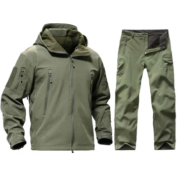 Taktik Softshell TAD Ceket Erkekler Askeri Üniforma açık hava yürüyüşü Avcılık Giyim Su Geçirmez Rüzgar Geçirmez Ceket Veya Pantolon