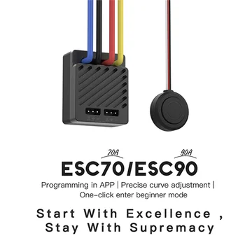 ISDT ESC 70/90 WP 1080 70A / 90A Fırçalı Motor ESC Elektronik Hız Kontrol Su Geçirmez RC Araba 1: 10 1: 8 (XT60 fiş dahil değildir)
