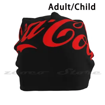 Her zaman Her An Kişiselleştirilmiş Desen örgü şapkalar Artı Boyutu Elastik Yumuşak Kap Kola Kola Soda İçecek Coca Logo Pop İçecekler