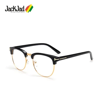JackJad Yeni Moda T Metal Henry Tarzı Yuvarlak Düz Gözlük Vintage Klasik Marka Tasarım gözlük çerçevesi Gözlük Oculos De Gri