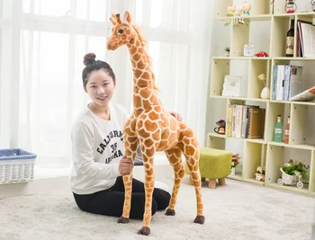 50-120cm Dev Gerçek Hayat Zürafa peluş oyuncaklar Yüksek Kaliteli Doldurulmuş Hayvanlar Bebekler Yumuşak Çocuk Çocuk Bebek doğum günü hediyesi Odası Dekor