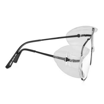 1 Çift Göz Esnek Şeffaf Gözlük Yan Kalkanlar Güvenlik Gözlükleri Gözlük 95 % Koruma Evrensel Anti Sis Kadınlar Erkekler İçin 50X45X20MM