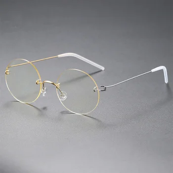 Danimarka Marka El Yapımı Miyopi Gözlük Çerçeve Erkekler Hiçbir Vida Gözlük Kadın Titanyum Alaşım Ultralight Reçete Gözlük Gafas