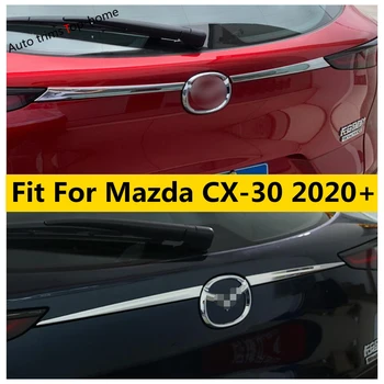 Paslanmaz Çelik / ABS Arka Bagaj Arka Kapı Kapağı Bagaj Kapağı Şerit Kapak Trim İçin Mazda CX-30 2020 2021 2022 Araç Şekillendirici Aksesuarları